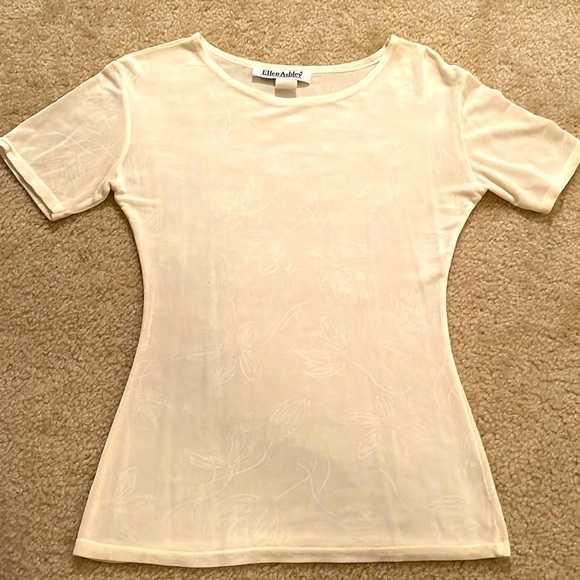 Vintage Ellen Ashley cream top Size small - Picture 3 of 8